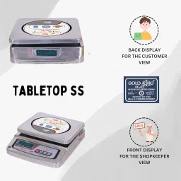 GOLD KING SCALE Electronic Chargeable Weighing Machine - 30kg x 1g Accuracy, Dual Display, Stainless Steel Pan - Ideal for Kirana Shops, Hotels, Grocery Stores, and Factories image 2