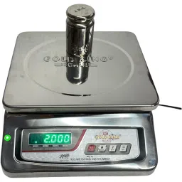 GOLD KING SCALE Electronic Chargeable Weighing Machine - 30kg x 1g Accuracy, Dual Display, Stainless Steel Pan - Ideal for Kirana Shops, Hotels, Grocery Stores, and Factories image 4