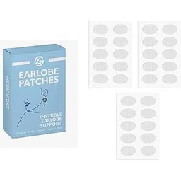 GOLD LEAF COMPANY Girl's Ear Lobe Tape/Invisible Ear Lobe Support Patch For Pierced Ears - Eliminates The Look Of Torn Or Stretched Piercings - Protects Healthy Ear Lobes From Tearing (Pack Of 30)-picture-25