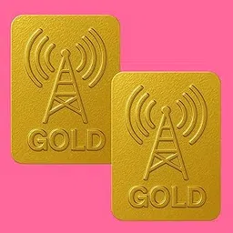 Gold Mobile Anti Radiation Chip Sticker for Long Life Brain Care and Protection image 1