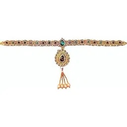 Gold Polished Full Waist Stone Finish Waistchain/Kamarband/Ottiyanam for Women And Girls Wear On Saree/lahnga/Jense And Ethnic Wear-picture-23