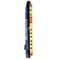 gold rush C Tune SCale Medium Six Holes Beginners Bamboo Bansuri 14 inch Size Bamboo Flute-picture-13