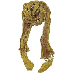 Golden Color Moti lace Silk Men Heavy Stole for Gents with Golden Stripes, 250 x 20 cm-picture-10