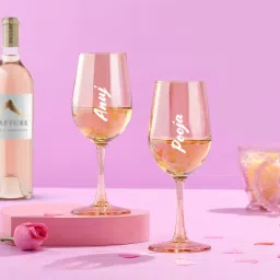 Golden Glow - Personalized Couple Wine Glasses-picture-21