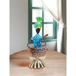 Golden Peacock Blue Figurine Showpiece-picture-27