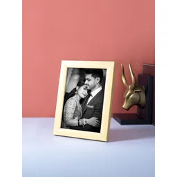 Golden Peacock Brown Solid Wooden Table Top Photo Frame-picture-31