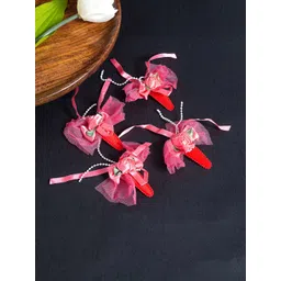 Golden Peacock Girls Set of 4 Lace Tic Tac Hair Clip-picture-38