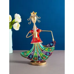 Golden Peacock Gold-Toned Musician Lady Showpiece-picture-13