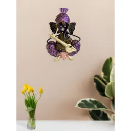 Golden Peacock Purple & Black Lord Ganesh Wall Hanging-picture-11