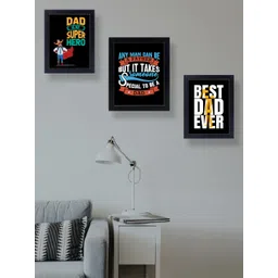 Golden Peacock Set of 3 Black Super DAD Framed Wall Art-picture-14