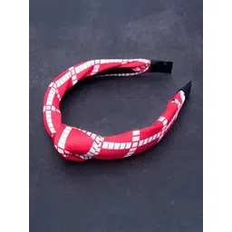 Golden Peacock Women Pink & White Knot-Detailed Hairband-picture-30