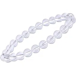 golden quartz - the crystal hub Clear Quartz Bracelet for Woman & Men, Certified Natural Healing Crystal Enhances Clearity, Focus & Used in Meditation, Beads Size 8mm-picture-30