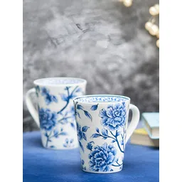 GOLDEN QUEEN'S Blue & White Handcrafted Printed Ceramic Glossy Mugs Set of Cups and Mugs-picture-18