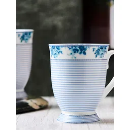 GOLDEN QUEEN'S Blue & White Handcrafted Printed Ceramic Glossy Mugs Set of Cups and Mugs-picture-27