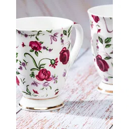 GOLDEN QUEEN'S White & Red Handcrafted Printed Ceramic Glossy Mugs Set of Cups and Mugs-picture-31