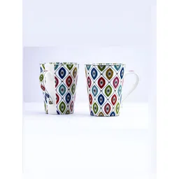 GOLDEN QUEEN'S White & Red Handcrafted Printed Ceramic Glossy Mugs Set of Cups and Mugs-picture-20