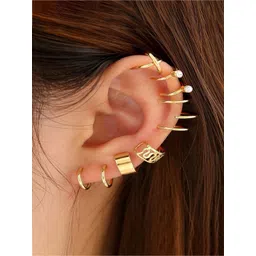 GOLDIWALA Geometric Ear Cuff Earrings-picture-16
