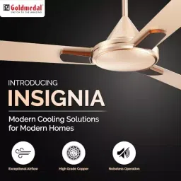 Goldmedal Insignia Ceiling Fan Topaz Gold 1200 mm, SCFP300548MQTGD image 4