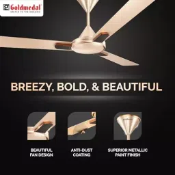 Goldmedal Insignia Ceiling Fan Topaz Gold 1200 mm, SCFP300548MQTGD image 5
