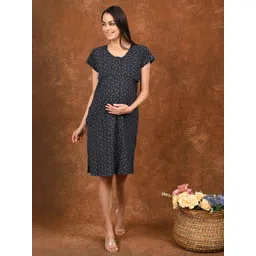 GOLDSTROMS Women Floral Printed Maternity Sheath Dress-picture-34