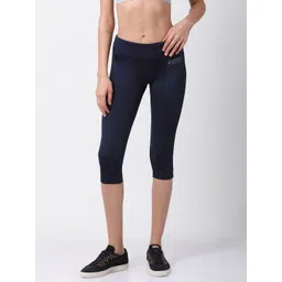 GOLDSTROMS Women Navy Blue Solid Slim Fit Dri-Fit Tights-picture-19