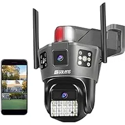 Golens 3MP HD Dual Lens WiFi CCTV Camera for Home Outdoor | Color Night Vision | 355° PTZ | AI Motion Tracking | Two-Way Audio | Waterproof IP66 | Phone Push Alarm | Built-in Siren (WC15K)-image-25