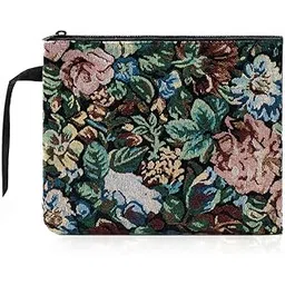 gonecase Multicolor Floral Wristlet Clutch Bag for Women, Canvas Outer & Inner Material, Zipper Closure, 2 Pockets, Stylish Handheld Purse for Parties, Office, Casual Outings, Trendy Ladies Bag-picture-43