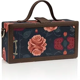 gonecase Pink Rose Briefcase Bag for Women, Stylish Canvas Clutch Bag with Magnetic Closure, 3 Pockets, Lightweight & Durable Handbag for Office, Casual & Party Use-picture-21