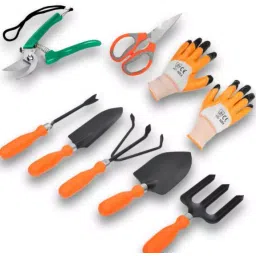 Goniry GOR0008 Gardening Tools Set Cultivator, Hand Rack, Weeder, Trowel, Pruner (Set of 8 Pcs)-picture-21