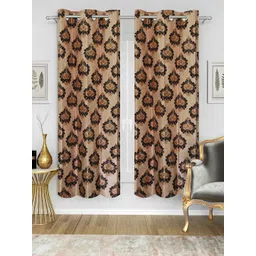 Good Homes by Home Candy Brown & Coffee Brown Set of 2 Window Curtains-picture-14