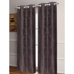 Good Homes by Home Candy Brown Set of 2 Long Door Curtains-picture-44