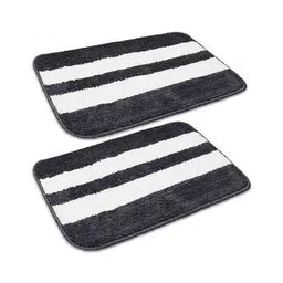 good homes Set of 2 1800 GSM Striped Anti-Slip Bath Mats 23" x 15"-picture-13