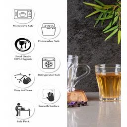 Contemporary Glass Coffee Mug (Set of 6) by Goodhomes image 5