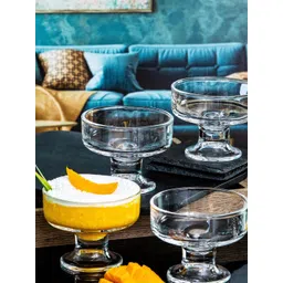 GOODHOMES 6 Pieces Transparent Solid Glass Ice Cream Cup-picture-21