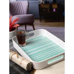 Goodhomes Blue & White Melamine Square Serving Tray - Set of 1-picture-40