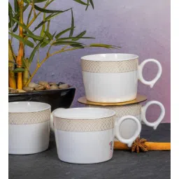 goodhomes Glamorous Glass Tea Cups (Set of 6)-picture-16