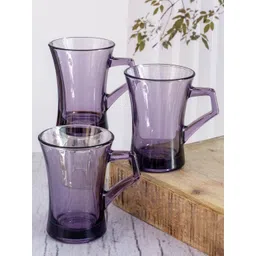 GOODHOMES Set Of 6 Transparent Solid Glass Mugs-picture-19