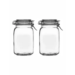 Goodhomes Solid Clear Glass 2 Containers-picture-13
