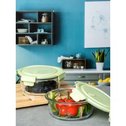 Goodhomes Solid Clear Glass 2 Containers image 3