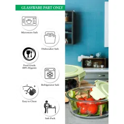 Goodhomes Solid Clear Glass 2 Containers image 5