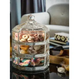 Goodhomes Transparent Glass Storage Jar - Set of 1 (0.26L)-picture-33