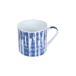 GOODHOMES White & Blue 6-Pieces Printed Bone China Cups Set image 3