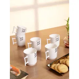 Goodhomes White Porcelain Coffee Mugs (160 ml) - Set of 6-picture-17