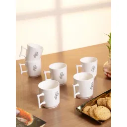 Goodhomes White Porcelain Coffee Mugs (160 ml) - Set of 6-picture-18