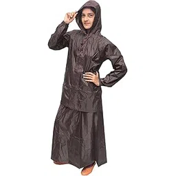 goodluck Solid Rainy Skirt Suit/Skirt Top for Women Raincoat/Rainwear-picture-54