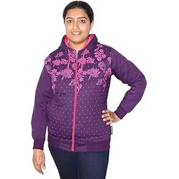 goodluck Women's Flower Print Sweatshirt with Hoodies, Fleece Material Full Sleeves, (Pack of 1)-picture-13