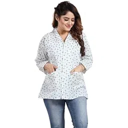 goodluck Women's/Girl's Collar Cotton Printed Summer Coat | Suncoat Helps to Protect From Sunrays, Dust Pollution, Sunburn, Tanning of Skin | Ideal for Driving, Hot Summers, Traveling.-picture-34