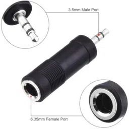 goodsbazaar Microphone 6.35mm Female to 3.5mm Male Audio Connector Adapter Reducer Converter Straight XLR Patch Cable image 2