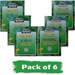 Goofin's Khadi Herbal Mehndi For Natural Black Hair Box Contains 3 Pouch, Each Pouch 20 Gram Pack Of 6-picture-13
