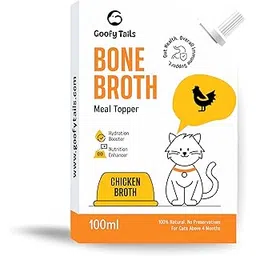 Goofy Tails Chicken Bone Broth for Cats 300ml (100ml X 3 Pack), Human Grade, Preservative Free, Gut Friendly Cat Food Topper, Natural Hydrating Liquid Cat Treats, Cat Supplements with Natural Collagen-picture-10